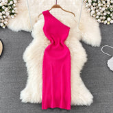Robe asymétrique en tricot Steph